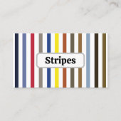 Zomerse kleurrijke strepen visitekaartje (Voorkant)
