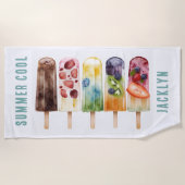 ZOMERSE KOELE, KLEURRIJKE POPSCLES STRANDLAKEN (Voorkant)