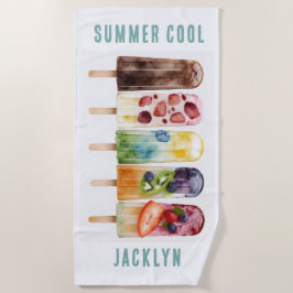 ZOMERSE KOELE, KLEURRIJKE POPSCLES STRANDLAKEN