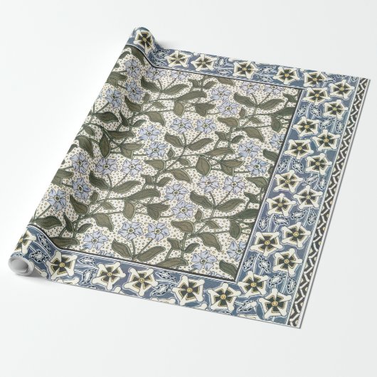 Zomerse maagdenpalmbloem  Elegant Bloemen Cadeaupapier (Uitgerold)