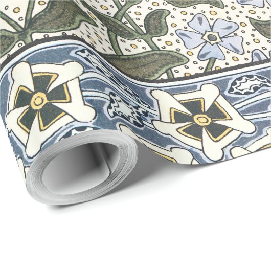 Zomerse maagdenpalmbloem  Elegant Bloemen Cadeaupapier (Rol Hoek)