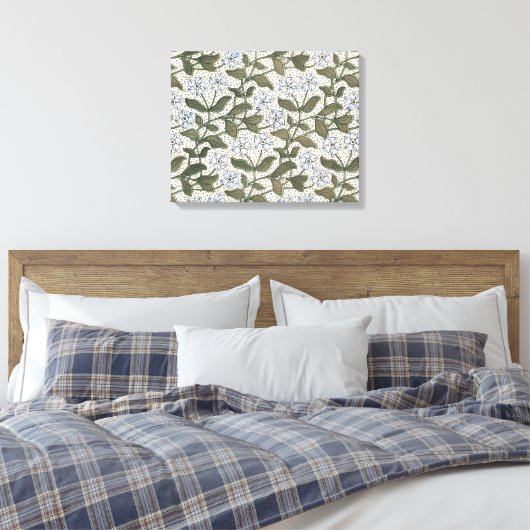 Zomerse maagdenpalmbloem Elegant Bloemen Canvas Afdruk (Insitu (Slaapkamer))