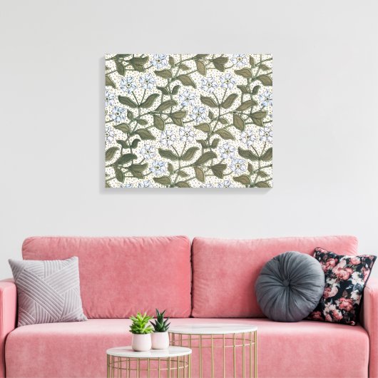 Zomerse maagdenpalmbloem  Elegant Bloemen Canvas Afdruk (Insitu (Woonkamer))