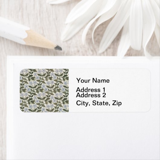 Zomerse maagdenpalmbloem  Elegant Bloemen Etiket (Insitu)