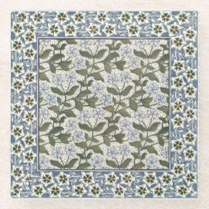 Zomerse maagdenpalmbloem  Elegant Bloemen Glazen Onderzetter