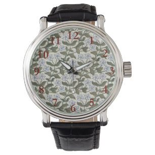 Zomerse maagdenpalmbloem  Elegant Bloemen Horloge