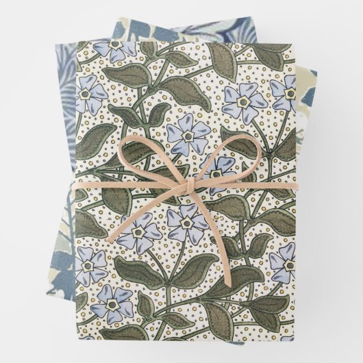 Zomerse maagdenpalmbloem Elegant Bloemen Inpakpapier Vel (In situ)