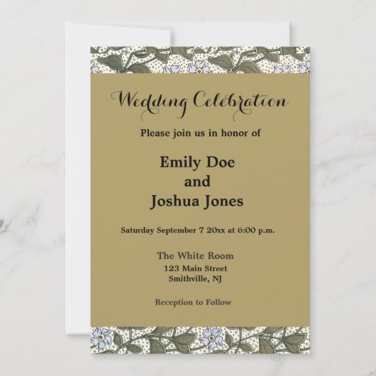 Zomerse maagdenpalmbloem  Elegant Bloemen Kaart (Voorkant)