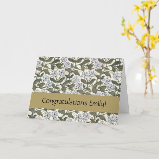 Zomerse maagdenpalmbloem  Elegant Bloemen Kaart (Gele Bloem)