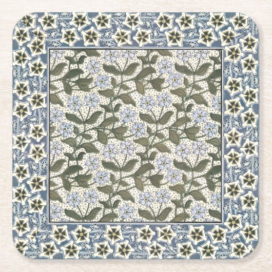 Zomerse maagdenpalmbloem Elegant Bloemen Kartonnen Onderzetters (Voorkant)