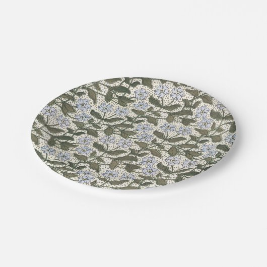 Zomerse maagdenpalmbloem Elegant Bloemen Papieren Bordje (Gekanteld)