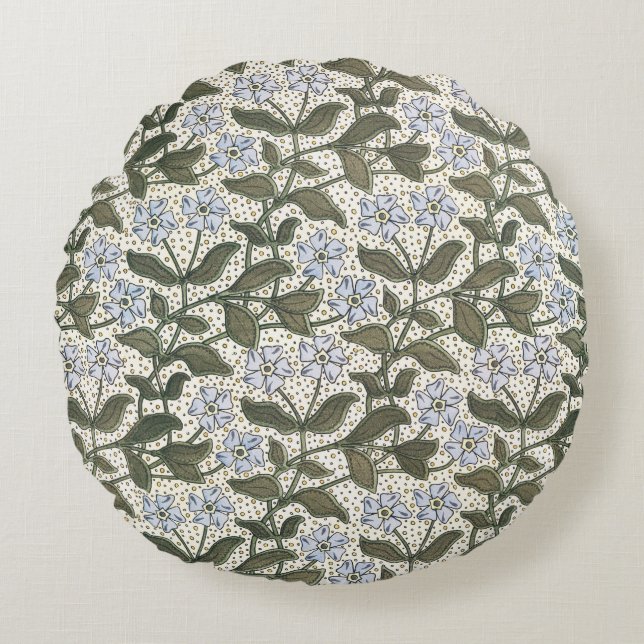 Zomerse maagdenpalmbloem  Elegant Bloemen Rond Kussen (Voorkant)