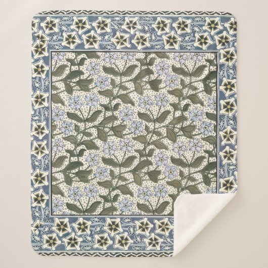 Zomerse maagdenpalmbloem  Elegant Bloemen Sherpa Deken (Voorkant)