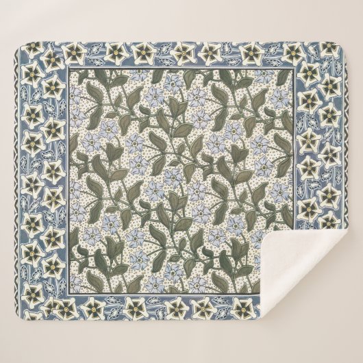 Zomerse maagdenpalmbloem  Elegant Bloemen Sherpa Deken (Voorkant (horizontaal))