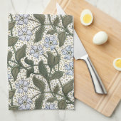 Zomerse maagdenpalmbloem  Elegant Bloemen Theedoek (Quarter Fold)