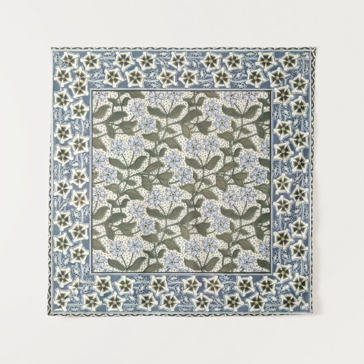 Zomerse maagdenpalmbloem Elegant Bloemen Wandkleed (Voorkant)