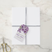 Zomerse Paarse Fijne Violette Bloemen Baby shower Cadeaulabel (Met Touw)