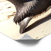 Zomerse pinguïn bij Ice Cream Stand Poster (Hoek)