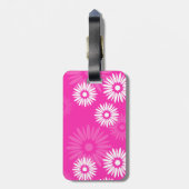 Zomerse roze bloemen Bagagelabel (Achterkant verticaal)