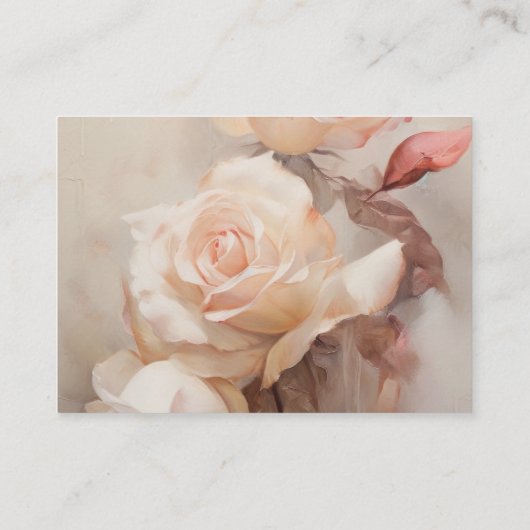 Zomerse Rozen Elegante bruiloft Informatiekaartje (Achterkant)