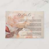 Zomerse Rozen Elegante bruiloft Informatiekaartje (Voorkant)