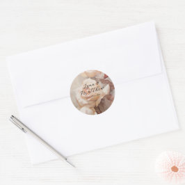 Zomerse Rozen Elegante bruiloft Ronde Sticker