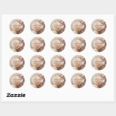 Zomerse Rozen Elegante bruiloft Ronde Sticker (Vel)