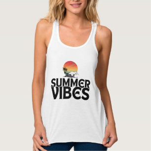 ZOMERSE SFEER STRANDVAKANTIE CITATEN TYPOGRAFIE TANKTOP