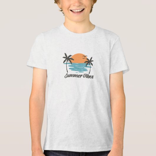 zomerse sfeer Tri-Blend shirt (Voorkant)