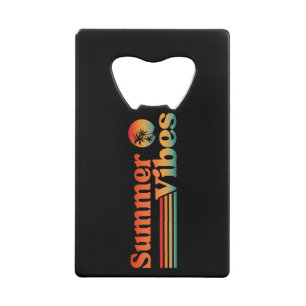ZOMERSE SFEER VINTAGE ZONSONDERGANG VACATIE CREDITKAART FLESSENOPENER
