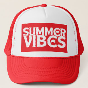 ZOMERSE SFEER WITTE TYPOGRAFIE TRUCKER PET