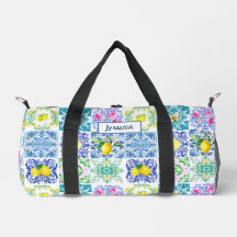 Zomerse Siciliaanse citrus Mediterrane azulejo