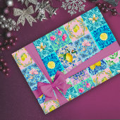 Zomerse Siciliaanse turquoise kleurrijke azulejo A Cadeaupapier