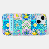 Zomerse Siciliaanse turquoise kleurrijke azulejo A Case-Mate iPhone Case (Achterkant (horizontaal))