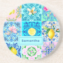 Zomerse Siciliaanse turquoise kleurrijke azulejo A