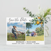 Zomerse Sinaasappels Bewaar de datumfoto Aankondiging (Staand voorkant)