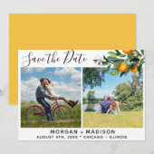 Zomerse Sinaasappels Bewaar de datumfoto Aankondiging (Voorkant / Achterkant)