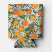 Zomerse Sinaasappels Citrusvruchten Bloemenpatroon Blikjeskoeler (Voorkant)