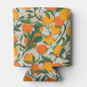 Zomerse Sinaasappels Citrusvruchten Bloemenpatroon Blikjeskoeler (Achterkant)