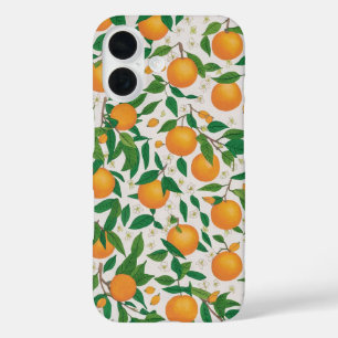 Zomerse Sinaasappels Citrusvruchten Bloemenpatroon iPhone 16 Hoesje