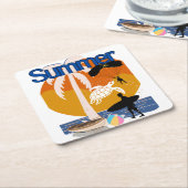 zomerse spirit kartonnen onderzetters (Schuin)