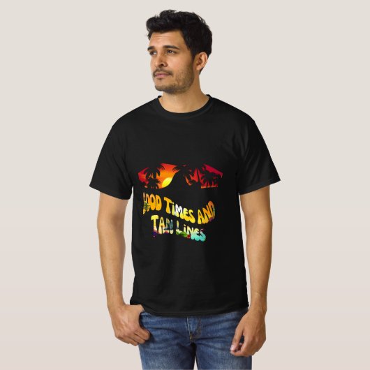  zomerse tan lijnen t-shirt (Voorkant volledig)
