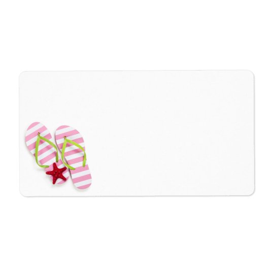 Zomerse Teenslippers met zeesterren Etiket (Voorkant)