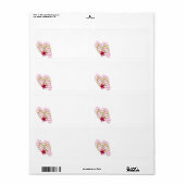 Zomerse Teenslippers met zeesterren Etiket (Full Sheet)