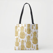 Zomerse tropische gouden ananas tote bag (Voorkant)