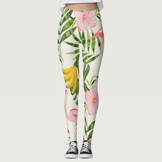 Zomerse tropische Leggings (Voorkant)