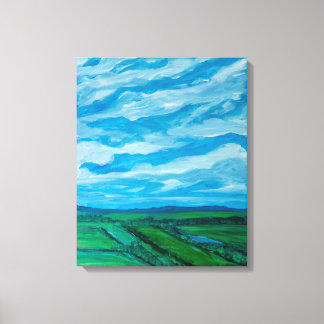 ZOMERSE UITZICHT CANVAS AFDRUK