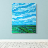 ZOMERSE UITZICHT CANVAS AFDRUK (Insitu (Houten vloer))