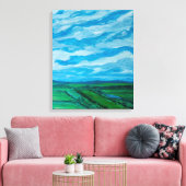 ZOMERSE UITZICHT CANVAS AFDRUK (Insitu (Woonkamer))