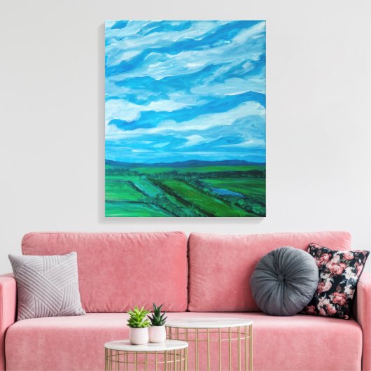 ZOMERSE UITZICHT CANVAS AFDRUK (Insitu (Woonkamer))